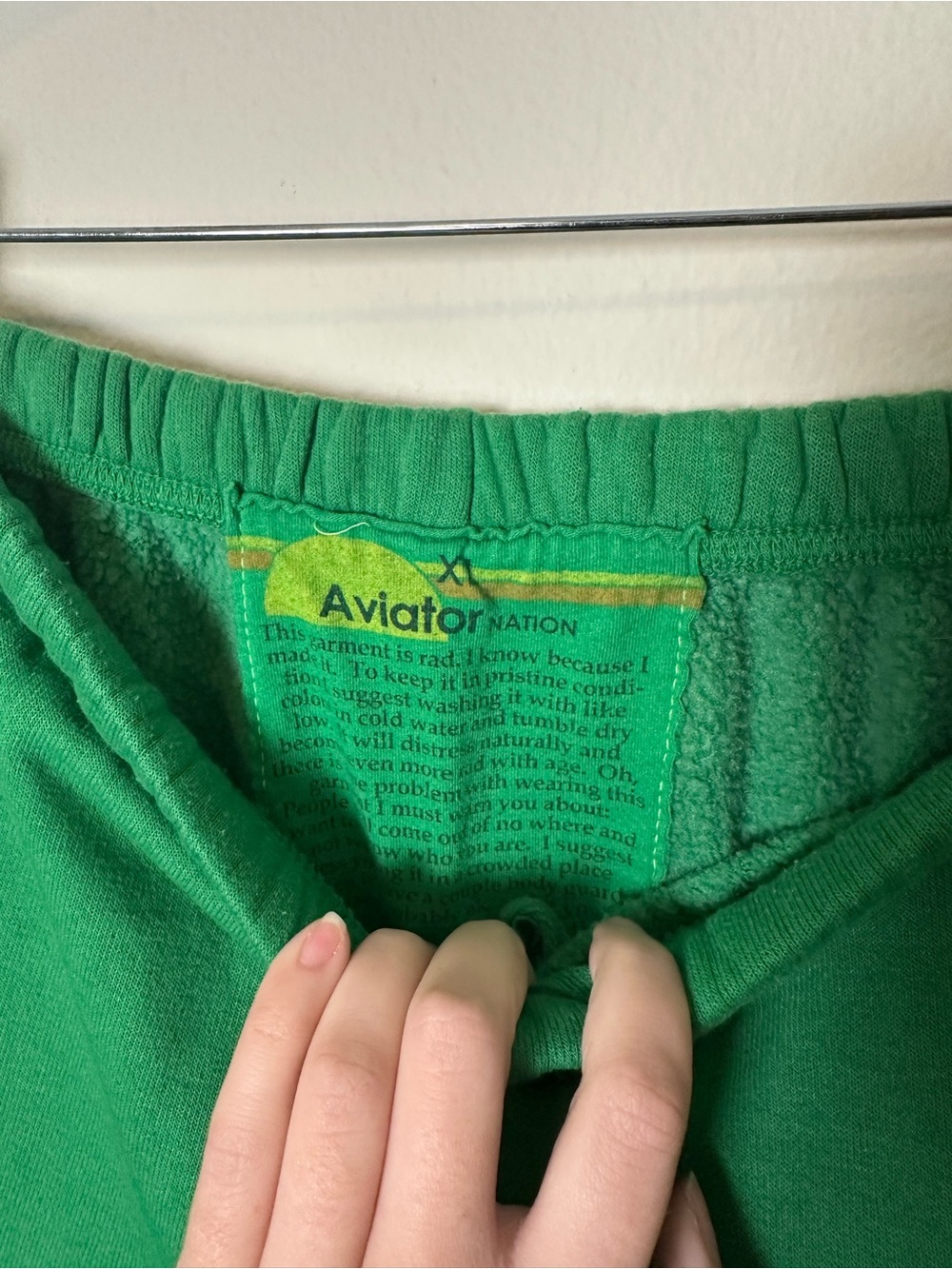 Aviator Nation 5 Stripe Sweatpant Jogger Kelly Green Extra Large - Picture 5 of 6